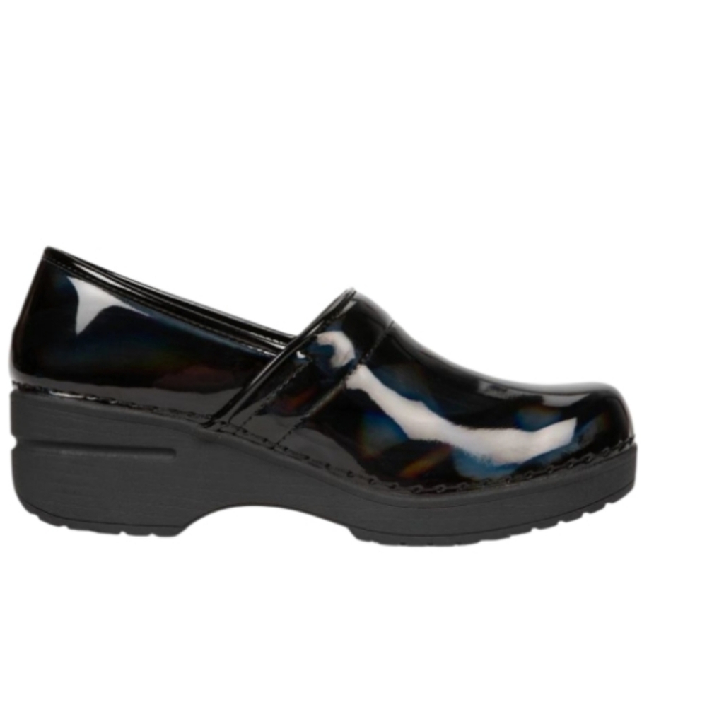 Dansko Black Patent Leather Clogs